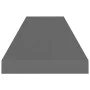 Floating wall shelves 2 units MDF glossy gray 90x23.5x3.8 cm by vidaXL, Shelves and shelves - Ref: Foro24-323797, Price: 38,8...