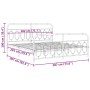 Estructura cama metal con cabecero y estribo blanco 180x200 cm de , Camas y somieres - Ref: Foro24-377188, Precio: 130,20 €, ...