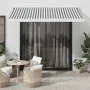 Toldo retráctil aluminio y tela gris antracita y blanco 3x2,5 m by , Awnings - Ref: Foro24-3216123, Price: 403,29 €, Discount: %