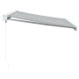 Toldo retráctil aluminio y tela gris antracita y blanco 3x2,5 m by , Awnings - Ref: Foro24-3216123, Price: 359,85 €, Discount: %