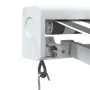 Ein ausziehbares Markisendach aus Aluminium und anthrazitgrauem und weißem Stoff, 3x2,5 m. von , Markisen - Ref: Foro24-32161...