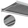 Ein ausziehbares Markisendach aus Aluminium und anthrazitgrauem und weißem Stoff, 3x2,5 m. von , Markisen - Ref: Foro24-32161...