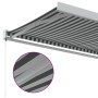 Toldo retráctil aluminio y tela gris antracita y blanco 3x2,5 m by , Awnings - Ref: Foro24-3216123, Price: 359,85 €, Discount: %