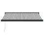 Ein ausziehbares Markisendach aus Aluminium und anthrazitgrauem und weißem Stoff, 3x2,5 m. von , Markisen - Ref: Foro24-32161...