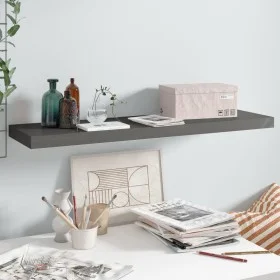 Gray glossy MDF floating wall shelf 90x23.5x3.8 cm by vidaXL, Shelves and shelves - Ref: Foro24-323796, Price: 23,90 €, Disco...