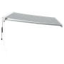 Toldo retráctil aluminio y tela gris antracita y blanco 4x3 m by , Awnings - Ref: Foro24-3216135, Price: 1,00 €, Discount: %