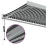 Toldo retráctil aluminio y tela gris antracita y blanco 4x3 m by , Awnings - Ref: Foro24-3216135, Price: 1,00 €, Discount: %