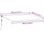 Toldo retráctil aluminio y tela gris antracita y blanco 4x3 m by , Awnings - Ref: Foro24-3216135, Price: 1,00 €, Discount: %