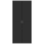Mueble zapatero de madera contrachapada negro 80x39x178 cm by , Shoe racks and shoe organizers - Ref: Foro24-3276673, Price: ...