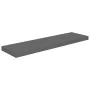 Gray glossy MDF floating wall shelf 90x23.5x3.8 cm by vidaXL, Shelves and shelves - Ref: Foro24-323796, Price: 23,90 €, Disco...