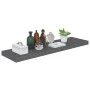 Gray glossy MDF floating wall shelf 90x23.5x3.8 cm by vidaXL, Shelves and shelves - Ref: Foro24-323796, Price: 23,90 €, Disco...