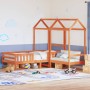 Bett- und Bank-Set mit braunem Kiefernholzdach 90x200 cm. von , Betten und Lattenroste - Ref: Foro24-3282176, Preis: 321,13 €...