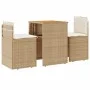Gartenmöbel-Set 3-teilig aus synthetischem Rattan mit beigen Kissen von , Gartensets - Ref: Foro24-4003877, Preis: 203,53 €, ...