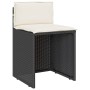 Kleiner Tisch und Stühle mit 3-teiligen schwarzen Kunststoff-Rattan-Kissen. von , Gartensets - Ref: Foro24-4003875, Preis: 19...