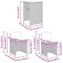 Kleiner Tisch und Stühle mit 3-teiligen schwarzen Kunststoff-Rattan-Kissen. von , Gartensets - Ref: Foro24-4003875, Preis: 19...
