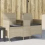 Sofá de jardín 2 plazas con mesa y cojines ratán PE gris claro by , Outdoor sofas - Ref: Foro24-4003889, Price: 144,51 €, Dis...