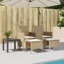 Sofá de jardín 2 plazas con mesa y taburetes ratán PE beige by , Outdoor sofas - Ref: Foro24-4003894, Price: 190,56 €, Discou...