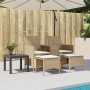 Sofá de jardín 2 plazas con mesa y taburetes ratán PE beige by , Outdoor sofas - Ref: Foro24-4003894, Price: 205,30 €, Discou...