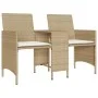 Sofá de jardín 2 plazas con mesa y taburetes ratán PE beige by , Outdoor sofas - Ref: Foro24-4003894, Price: 190,56 €, Discou...