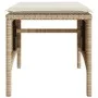 Sofá de jardín 2 plazas con mesa y taburetes ratán PE beige by , Outdoor sofas - Ref: Foro24-4003894, Price: 190,56 €, Discou...
