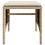 Sofá de jardín 2 plazas con mesa y taburetes ratán PE beige by , Outdoor sofas - Ref: Foro24-4003894, Price: 205,30 €, Discou...