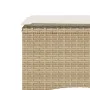 Sofá de jardín 2 plazas con mesa y taburetes ratán PE beige by , Outdoor sofas - Ref: Foro24-4003894, Price: 190,56 €, Discou...