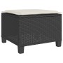 Kleiner Tisch und Stühle mit 3-teiligen schwarzen Kunststoff-Rattan-Kissen. von , Gartensets - Ref: Foro24-4003896, Preis: 22...