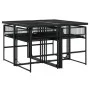 Set de muebles jardín 5 pzas con cojines ratán sintético negro by , Garden sets - Ref: Foro24-3295023, Price: 344,96 €, Disco...