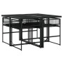 Set de muebles jardín 5 pzas con cojines ratán sintético negro by , Garden sets - Ref: Foro24-3295023, Price: 309,72 €, Disco...