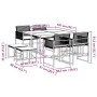 Garten-Essgruppe 9-teilig mit schwarzen Polstern aus synthetischem Rattan von , Gartensets - Ref: Foro24-3295028, Preis: 389,...