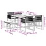 Set de comedor de jardín 9 pzas y cojines ratán sintético negro by , Garden sets - Ref: Foro24-3295028, Price: 394,91 €, Disc...