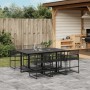 Gartenset 7-teilig aus schwarzem synthetischem Rattan von , Gartensets - Ref: Foro24-3295049, Preis: 442,36 €, Rabatt: %
