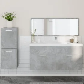 Badezimmermöbel-Set, 2-teilig, aus grauem Beton-Sperrholz. von , Badezimmermöbel - Ref: Foro24-3308534, Preis: 104,13 €, Raba...