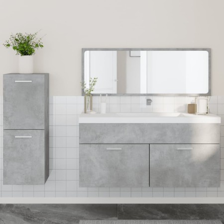 Badezimmermöbel-Set, 2-teilig, aus grauem Beton-Sperrholz. von , Badezimmermöbel - Ref: Foro24-3308534, Preis: 105,39 €, Raba...