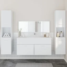 4-teiliges Badezimmermöbelset aus weißem Sperrholz von , Badezimmermöbel - Ref: Foro24-3308536, Preis: 178,84 €, Rabatt: %