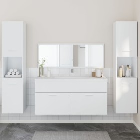 4-teiliges Badezimmermöbelset aus weißem Sperrholz von , Badezimmermöbel - Ref: Foro24-3308536, Preis: 185,49 €, Rabatt: %