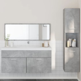 Set muebles de baño 2 piezas madera contrachapada gris hormigón by , Bathroom furniture - Ref: Foro24-3308529, Price: 146,19 ...