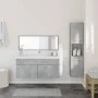 Set muebles de baño 2 piezas madera contrachapada gris hormigón de , Muebles de baño - Ref: Foro24-3308529, Precio: 144,10 €,...