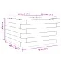 Jardinera de madera maciza de pino 40x40x23 cm by , Pots and planters - Ref: Foro24-847178, Price: 37,78 €, Discount: %