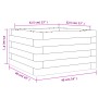 Massive Holzblumenkasten aus Kiefer 40x40x23 cm von , Töpfe und Pflanzgefäße - Ref: Foro24-847178, Preis: 46,55 €, Rabatt: %