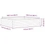 Massive weiße Kiefernholz-Blumenkasten 110x110x23 cm von , Töpfe und Pflanzgefäße - Ref: Foro24-847214, Preis: 102,57 €, Raba...