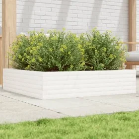 Jardinera madera maciza de pino blanco 100x100x23 cm by , Pots and planters - Ref: Foro24-847209, Price: 94,77 €, Discount: %