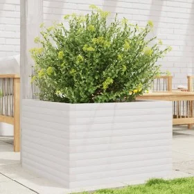 Massive Blumenkasten aus weißem Kiefernholz, 70x70x45,5 cm. von , Töpfe und Pflanzgefäße - Ref: Foro24-847254, Preis: 126,53 ...