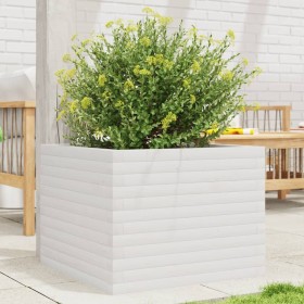 Jardinera de madera maciza de pino blanco 60x60x45,5 cm by , Pots and planters - Ref: Foro24-847249, Price: 112,52 €, Discoun...