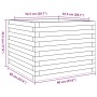Massive Holzblumenkasten aus weißer Kiefer 60x60x45,5 cm von , Töpfe und Pflanzgefäße - Ref: Foro24-847249, Preis: 112,52 €, ...