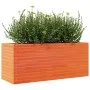 Massive Holzblumenkasten aus braun gewachster Kiefer 110x40x45,5 cm. von , Töpfe und Pflanzgefäße - Ref: Foro24-847275, Preis...