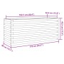 Jardinera de madera maciza de pino marrón cera 110x40x45,5 cm by , Pots and planters - Ref: Foro24-847275, Price: 139,04 €, D...