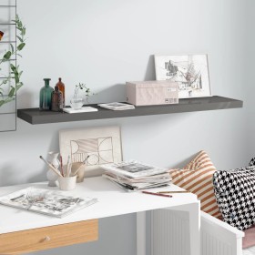 Glossy gray MDF floating wall shelf 120x23.5x3.8 cm by vidaXL, Shelves and shelves - Ref: Foro24-323799, Price: 28,93 €, Disc...