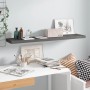 Glossy gray MDF floating wall shelf 120x23.5x3.8 cm by vidaXL, Shelves and shelves - Ref: Foro24-323799, Price: 28,93 €, Disc...