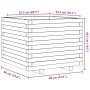 Jardinera madera maciza de pino 60x60x49,5 cm von , Töpfe und Pflanzgefäße - Ref: Foro24-847358, Preis: 106,66 €, Rabatt: %